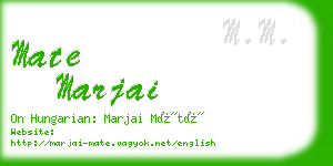 mate marjai business card